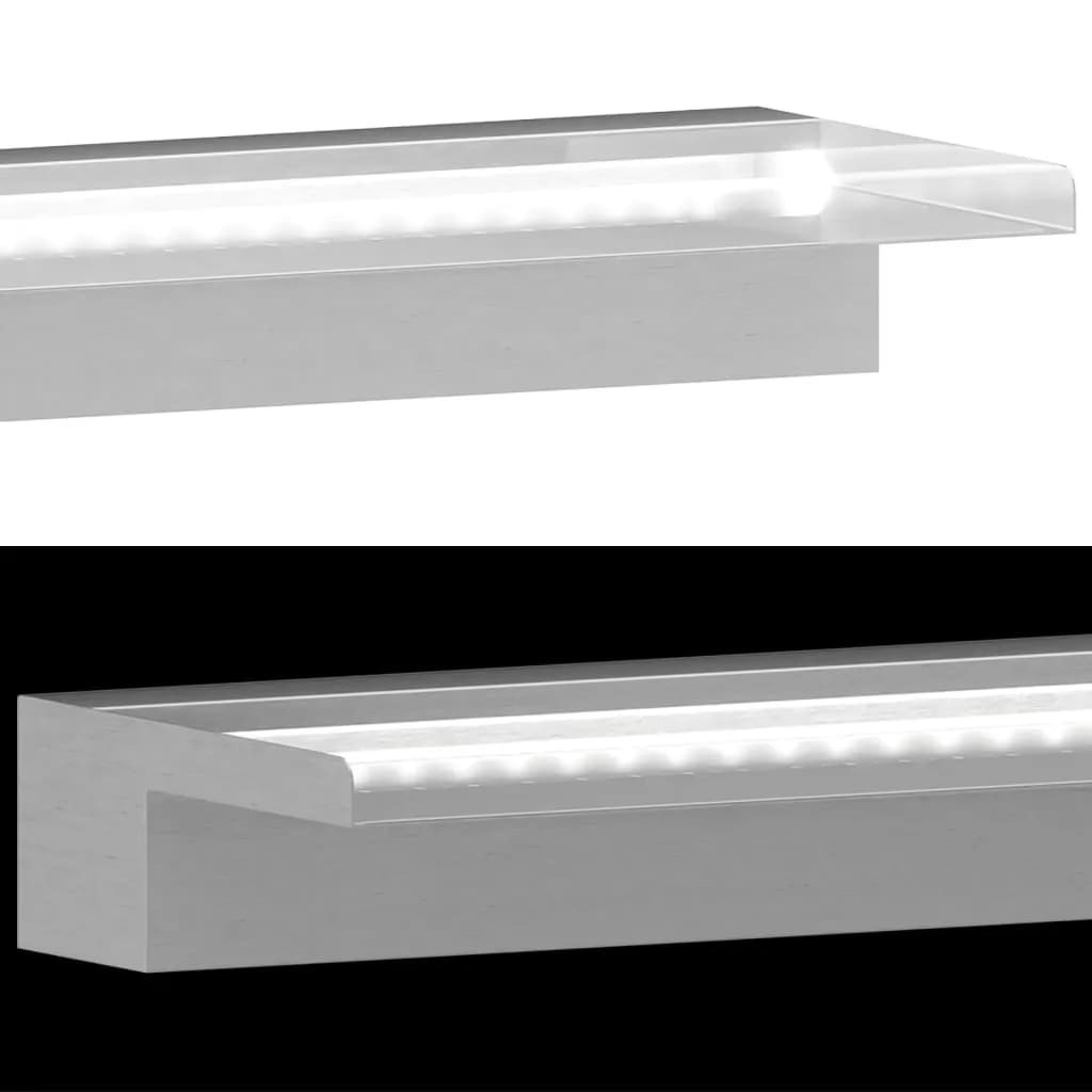 La fuente de cascada de piscina con luz LED de acero inoxidable Maison Exclusive de Leroy Merlin