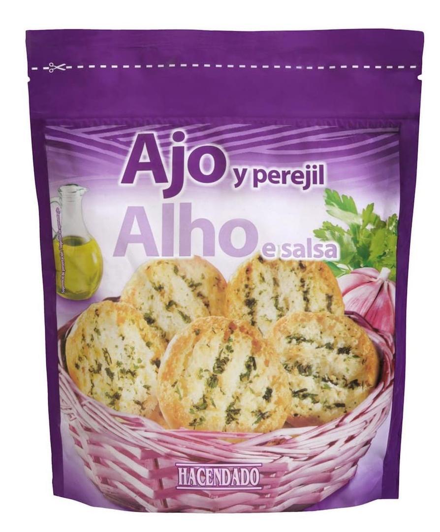 Pan tostado con ajo y perejil