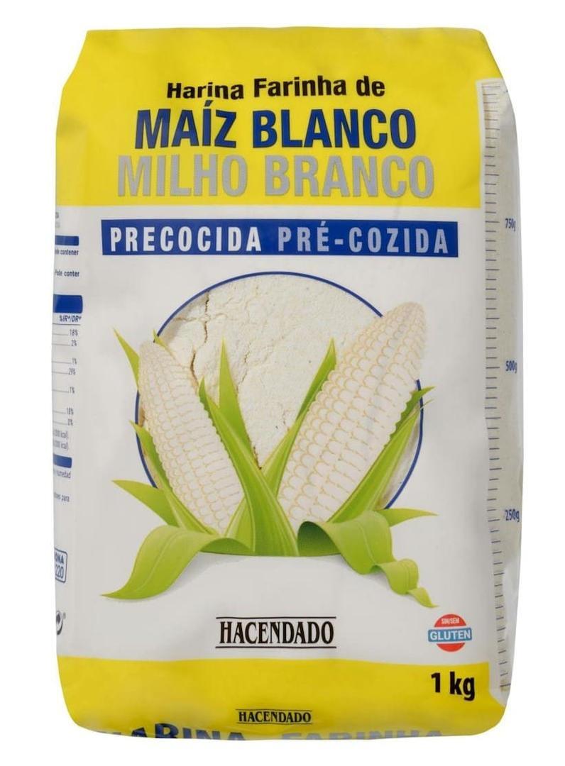 Harina de maíz blanco precocida
