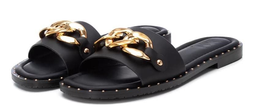 Sandalias planas de pana ancha Xti