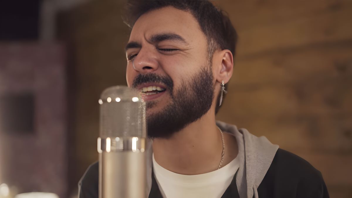 Raule en la grabación del videoclip de Corazón de Cemento