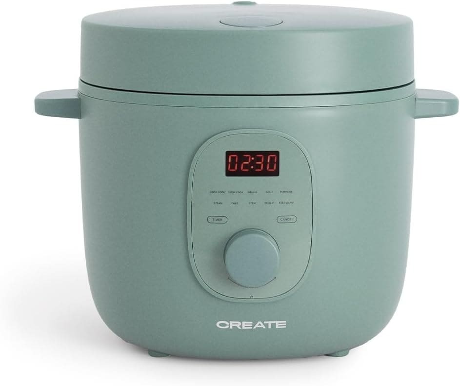 La arrocera eléctrica de 2 litros color verde de Create en Amazon