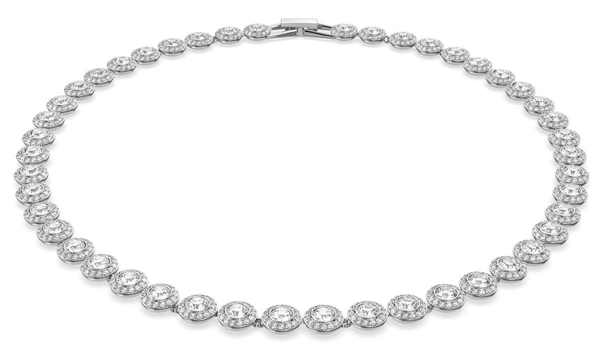 El collar blanco con diferentes cristales modelo Angelic de Swarovski