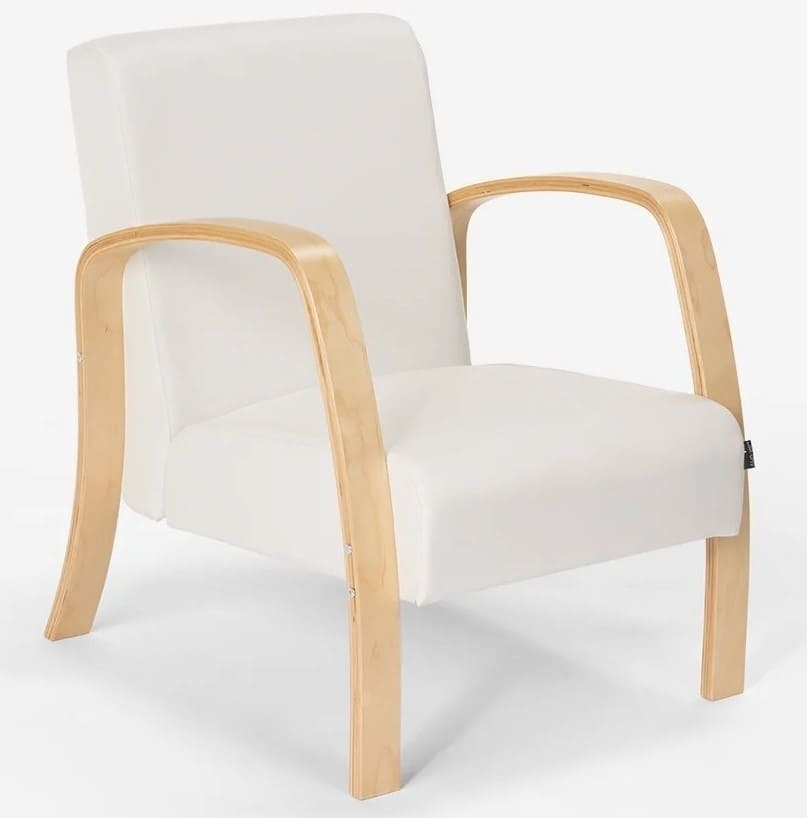 Diseño ergonómico escandinavo sillón de madera de Leroy Merlin