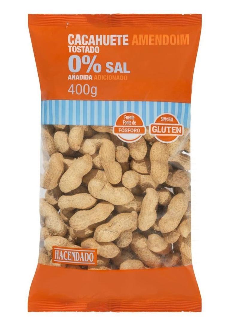 Cacahuete tostado sin sal añadida