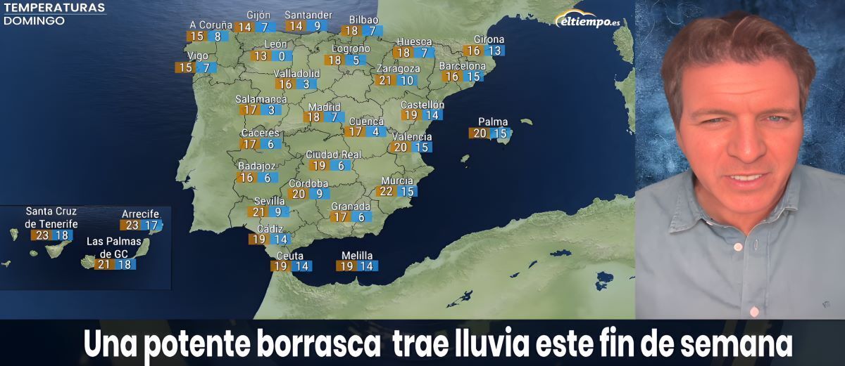 Mario Picazo da la predicción del tiempo para este domingo en ElTiempo.es