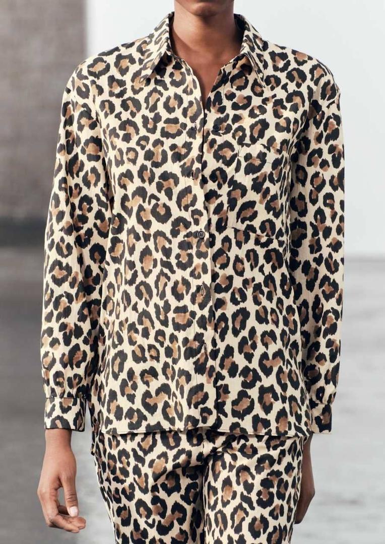 Camisa estampado animal ZW collection de Zara