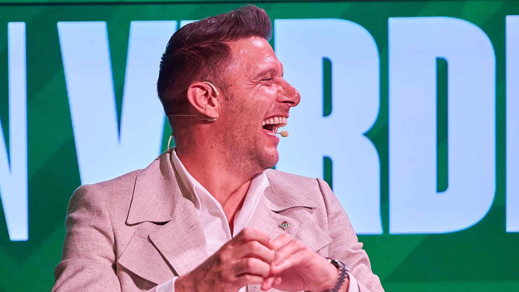 Joaquín Sánchez durante el encuentro 'Arte en Verdiblanco' | Salvador López Medina para El MIRA