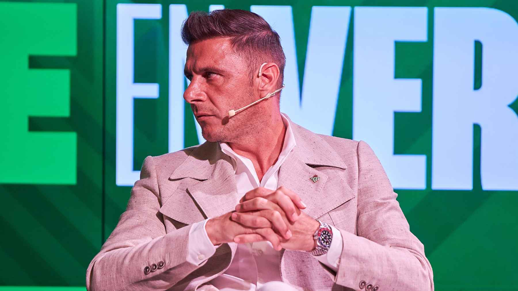 Joaquín Sánchez durante el encuentro 'Arte en Verdiblanco' | Salvador López Medina para El MIRA