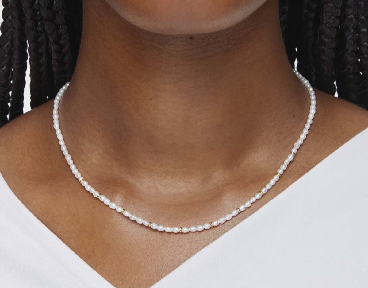 Gargantilla con perlas cultivadas y baño de oro de 18 kt sobre plata Gloss de TOUS