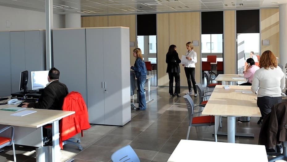 Interior de una sede judicial en Andalucía