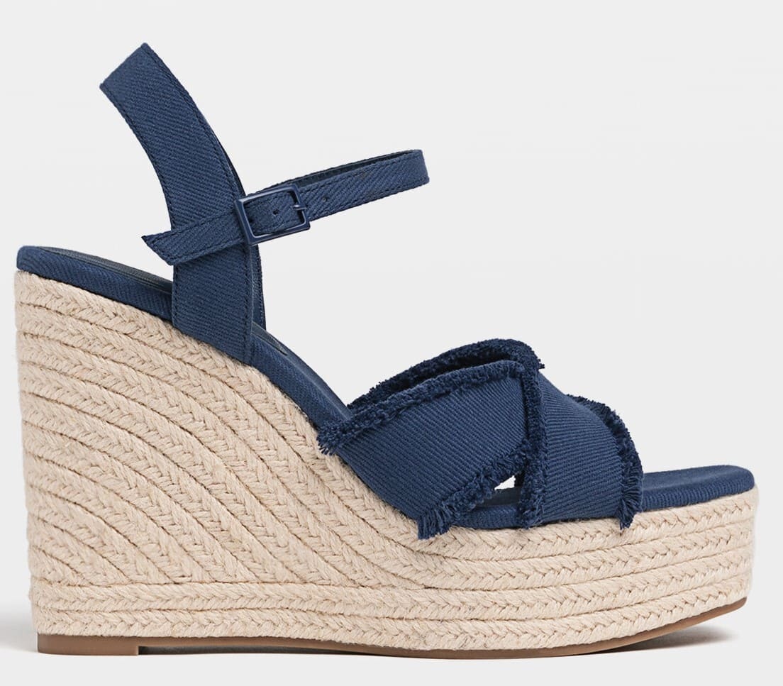 Sandalias con cuña de yute