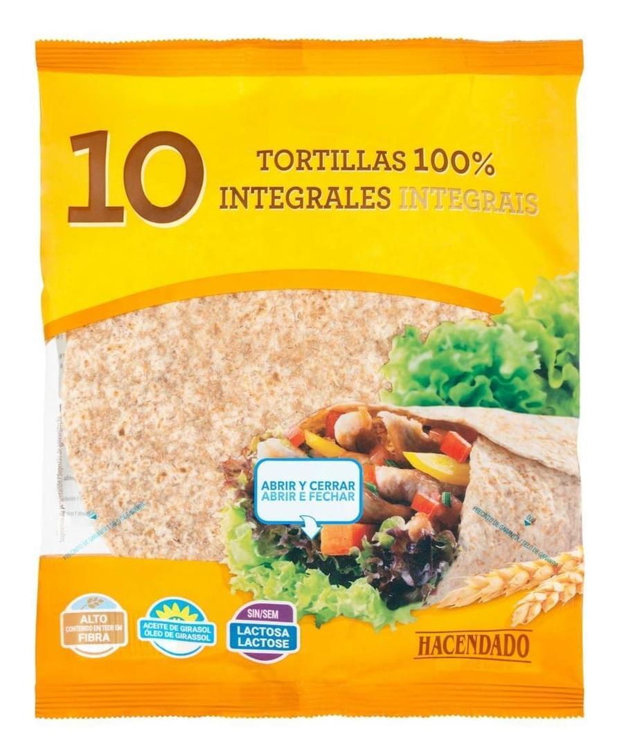 Tortillas de trigo integrales Hacendado