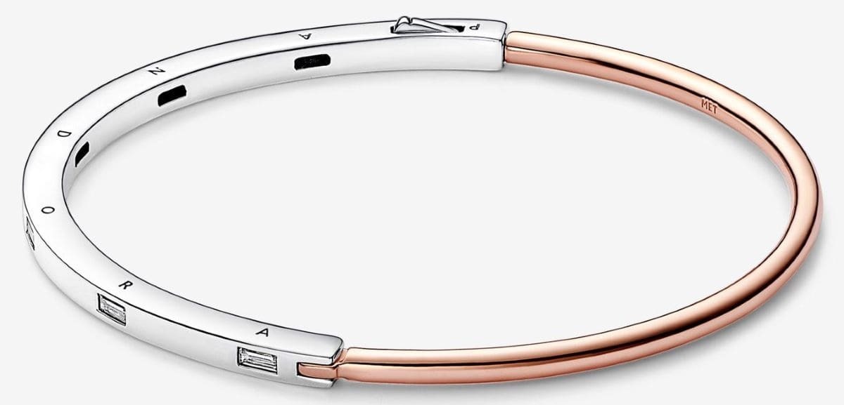 Pulsera en Dos Tonos y Gemas Pandora Signature de Pandora