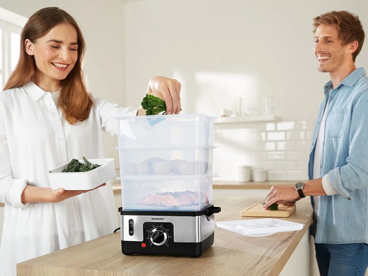 El cocedor eléctrico al vapor con 950 W de Lidl