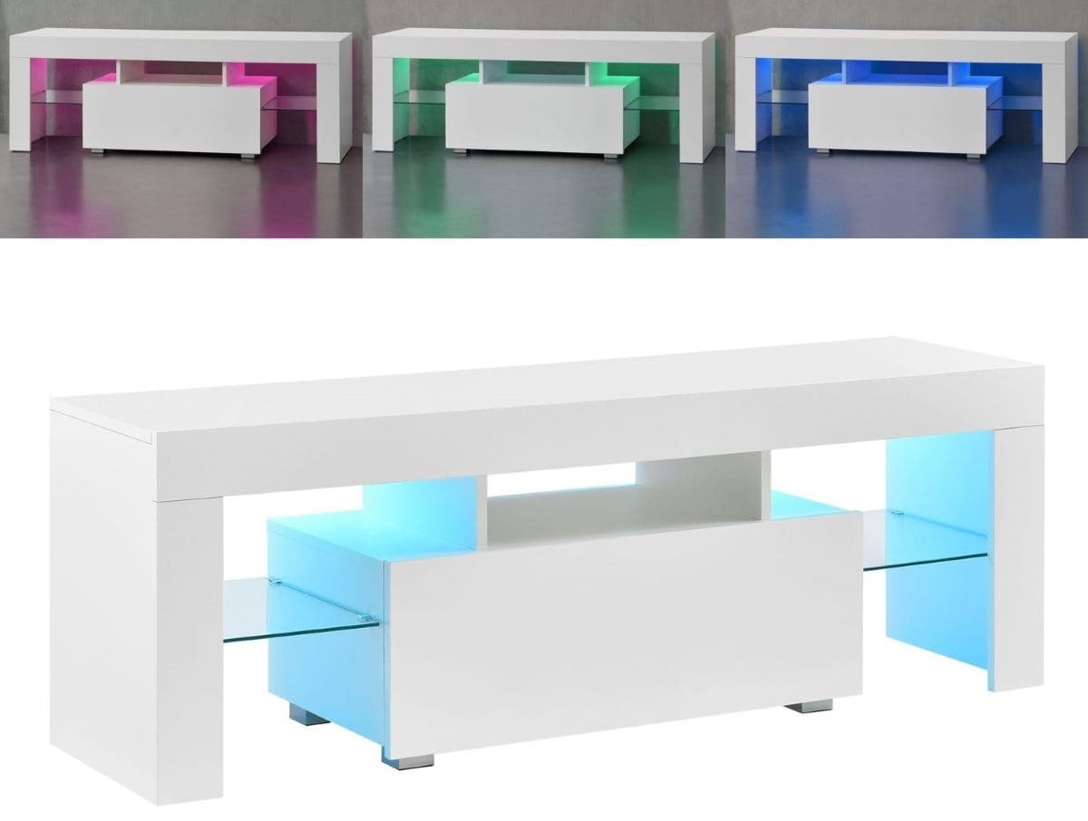Mesa De Tele Con Led Grimsey 130 X 35 X 45 Cm de Carrefour