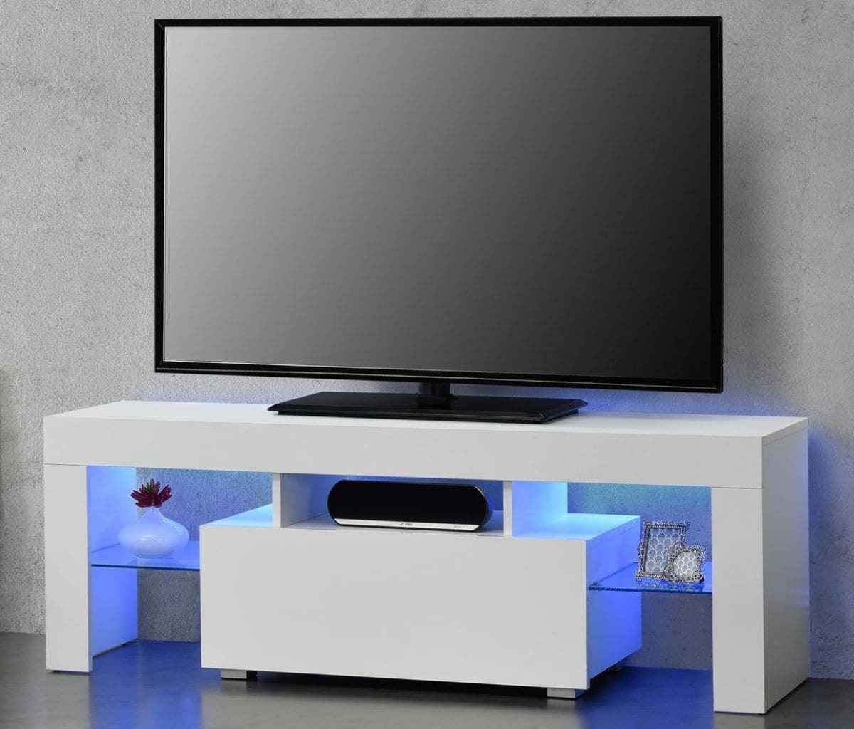 Mesa De Tele Con Led Grimsey 130 X 35 X 45 Cm de Carrefour