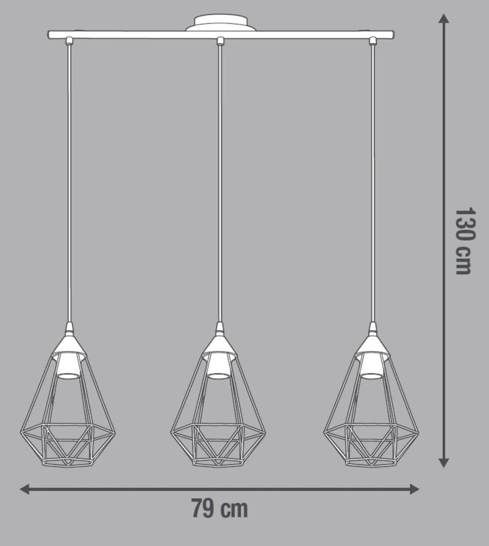 La lámpara de techo modelo INSPIRE Byron 3 luces de Leroy Merlin