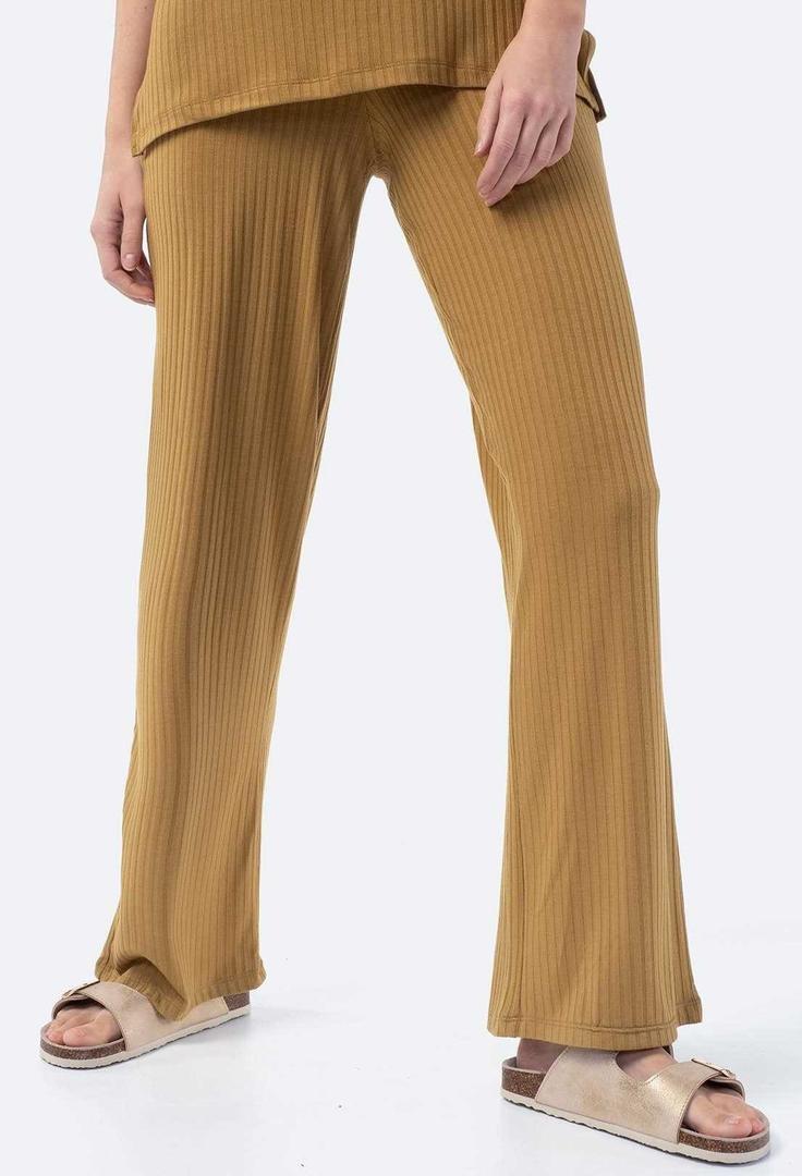 Pantalón canalé tipo culotte de Mujer TEX de Carrefour