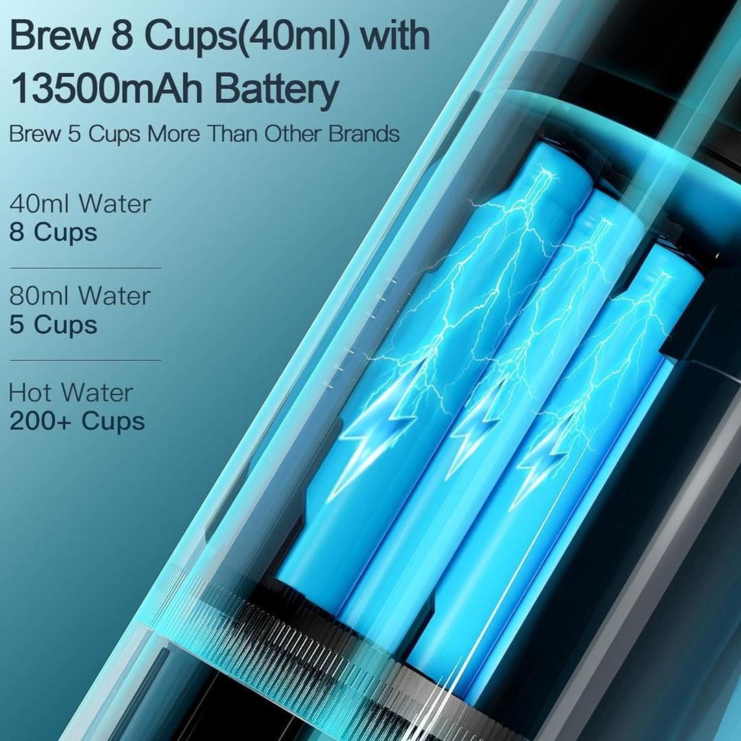 La cafetera de espresso portátil de 12 V de CONQUECO en Amazon