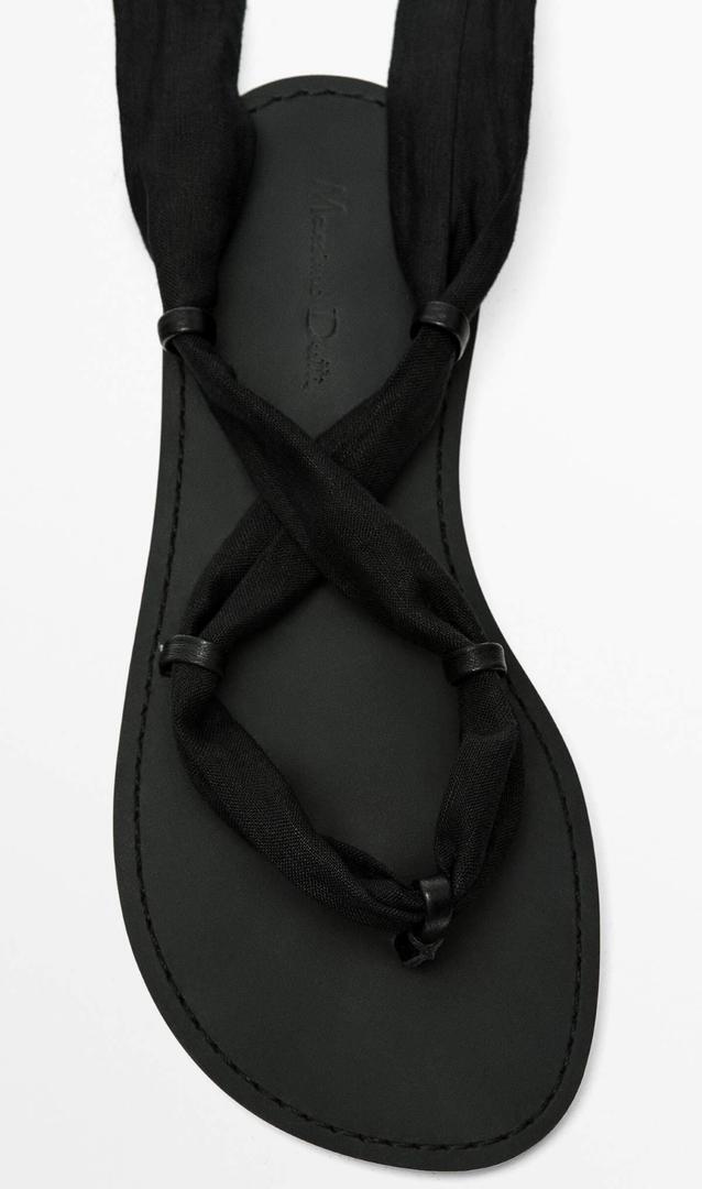 Sandalia plana tiras intercambiables de Massimo Dutti