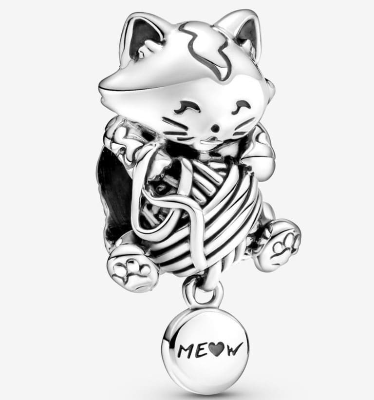 Charm Gatito y Ovillo de Lana de Pandora