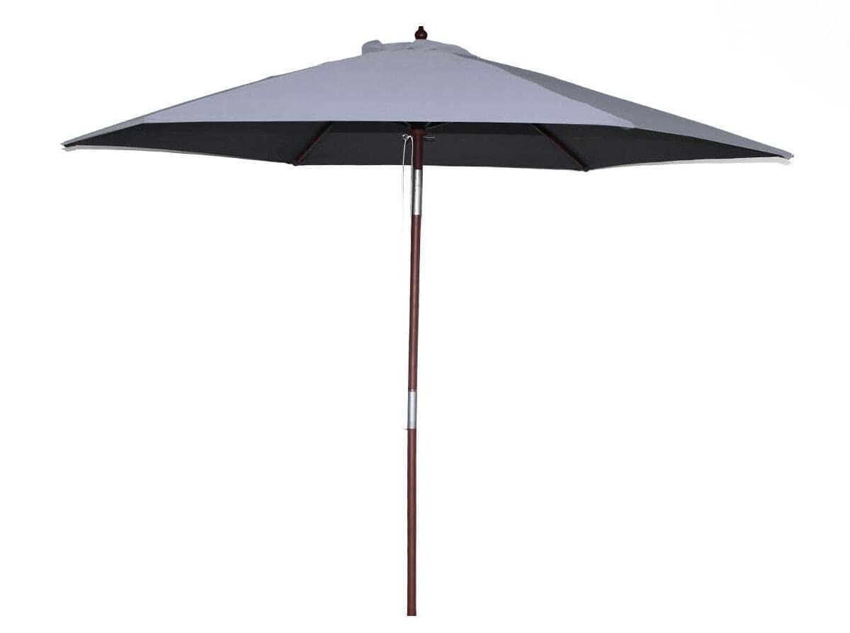 La sombrilla redonda reclinable de color gris Cancún de Carrefour