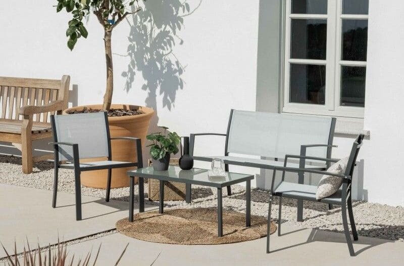 El conjunto de muebles de jardín Cancún de textileno de Carrefour