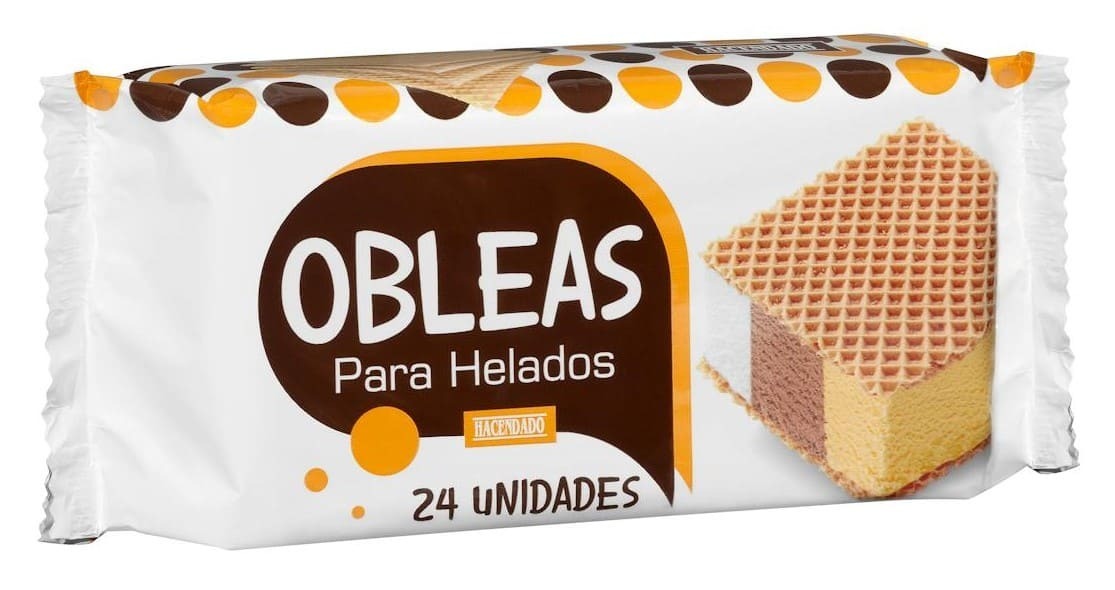 Obleas para helado Hacendado