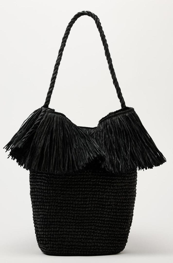 Bolso shopper con flecos