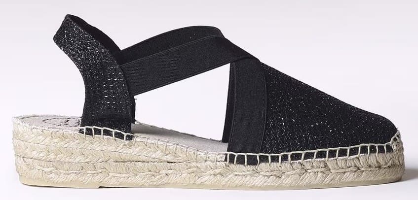 Alpargatas de cuña con tejido brillante y elásticos Toni Pons