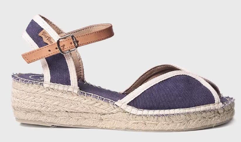 Alpargatas de cuña con tejido y hebilla Toni Pons