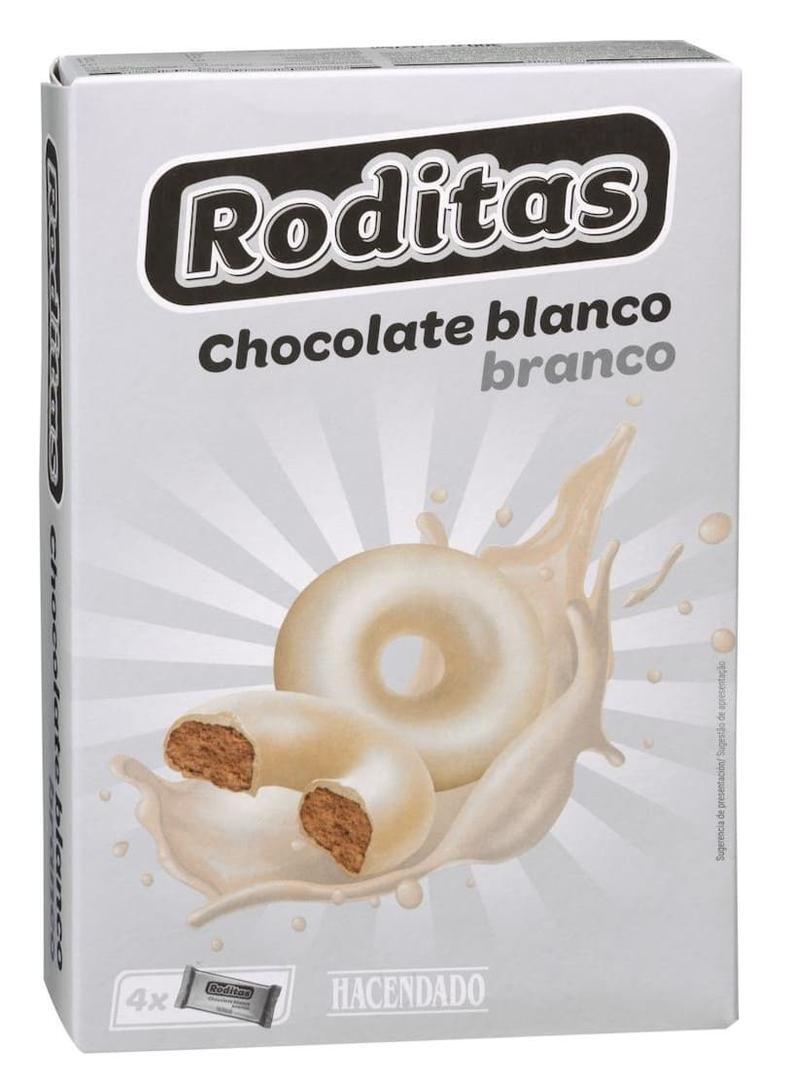Galletas Roditas bañadas con chocolate blanco