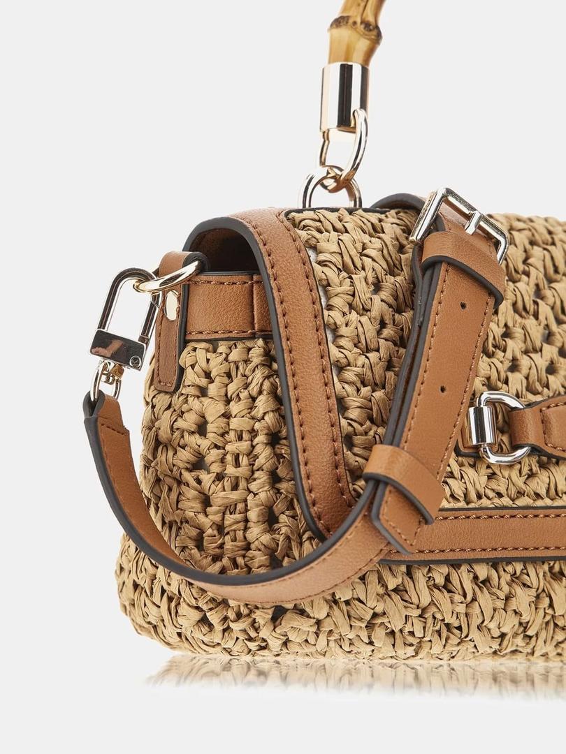 El nuevo bolso de mano Siria de paja rectangular de Guess