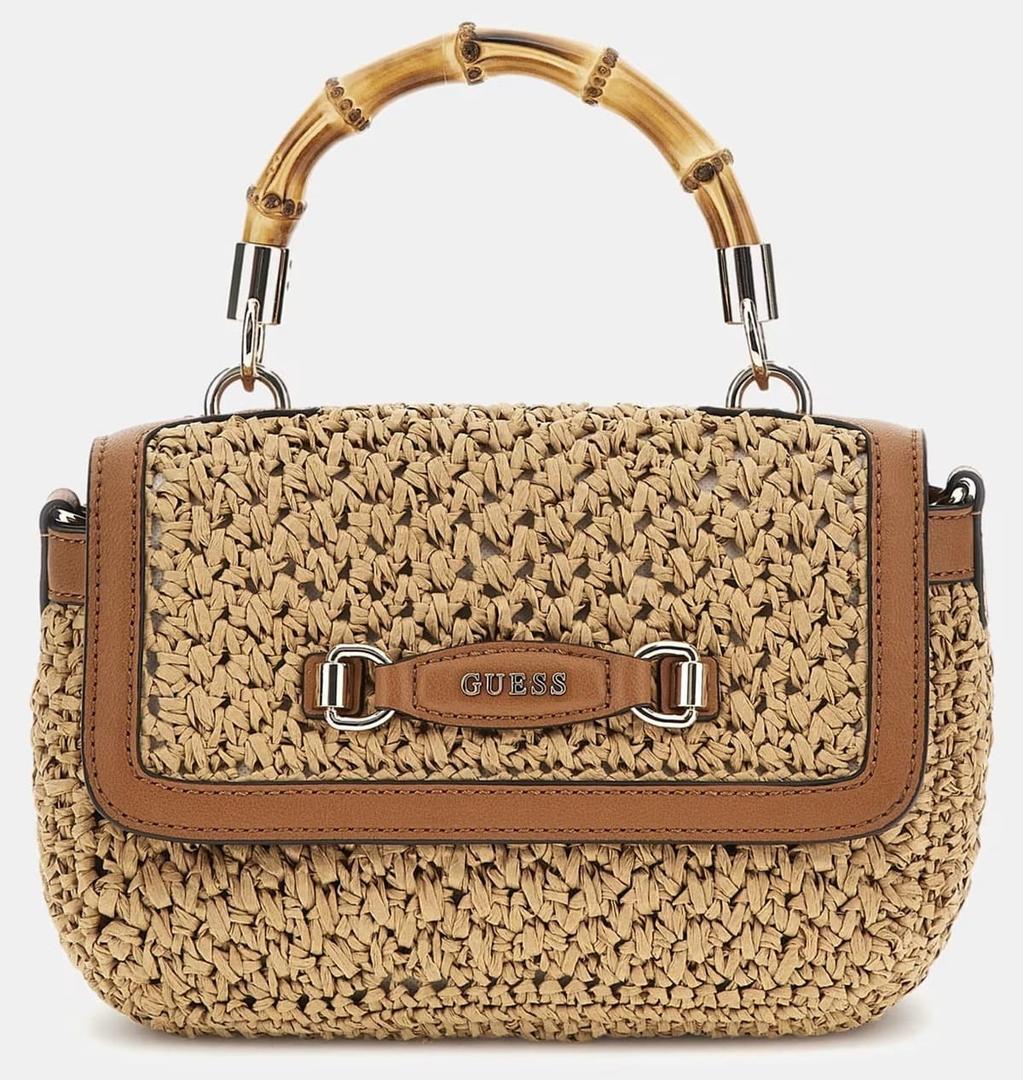 El nuevo bolso de mano Siria de paja rectangular de Guess