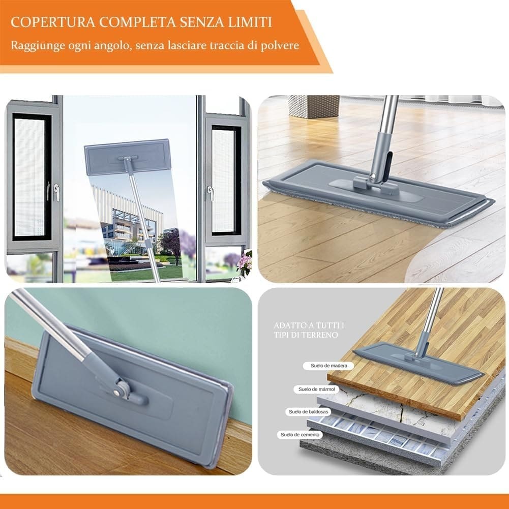 La versátil mopa para limpiar paredes y suelos con cubo escurridor de Amazon