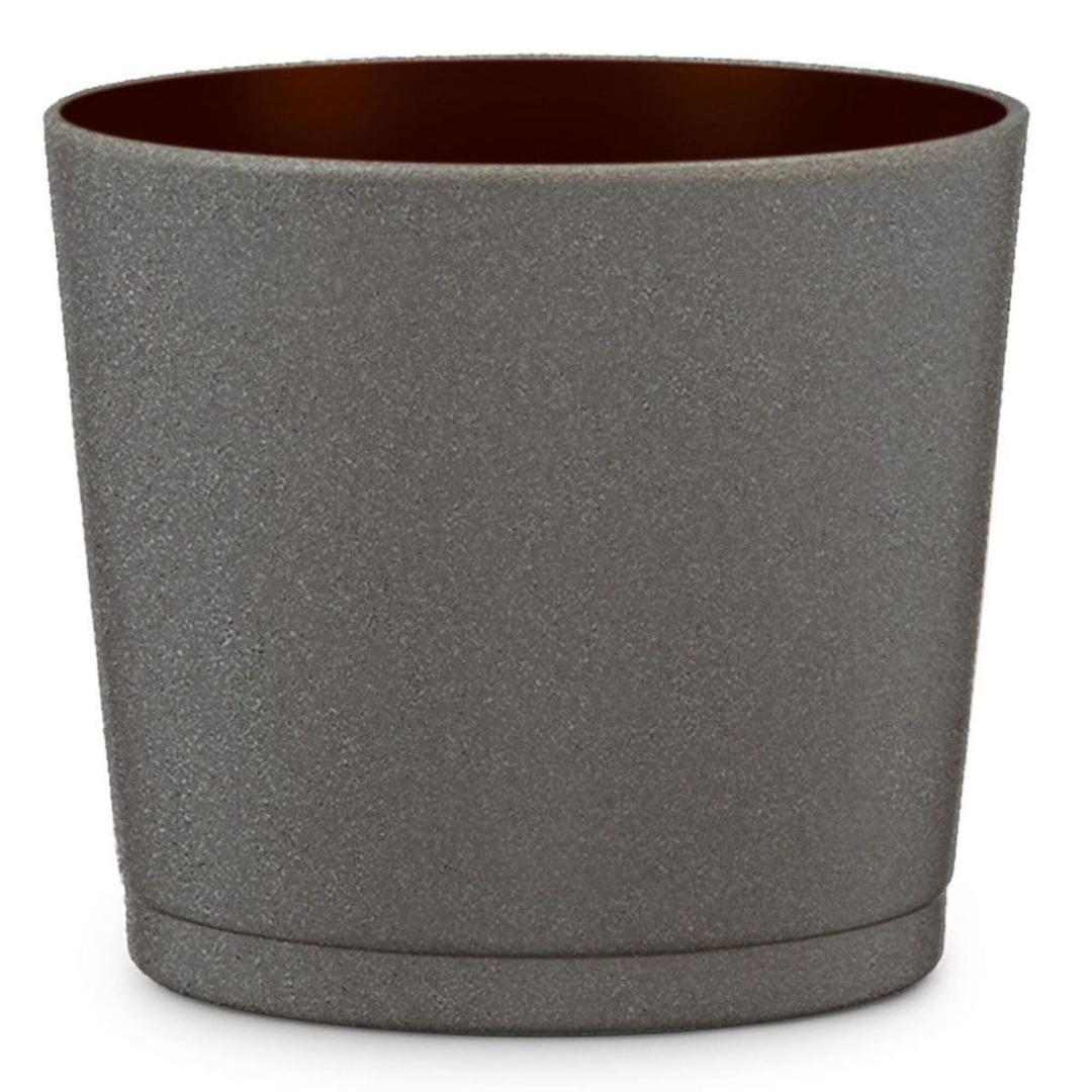 Maceta de cerámica esmaltada Umber Stone