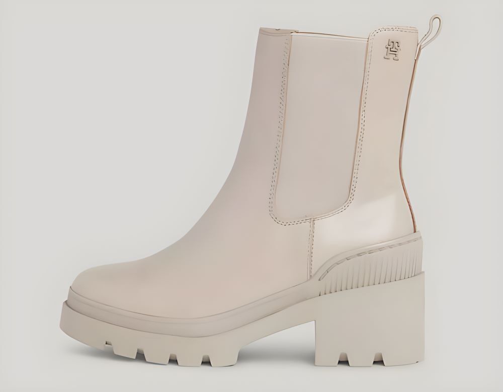 Botas de piel de Tommy Hilfiger con tacón medio ancho