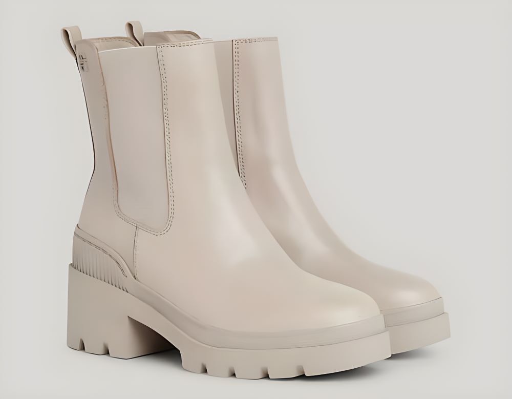 Botas de piel de Tommy Hilfiger con tacón medio ancho 