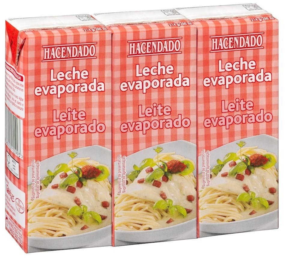 Leche evaporada Hacendado