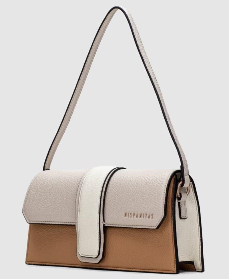 Bolso de hombro con logotipo y cierre de solapa