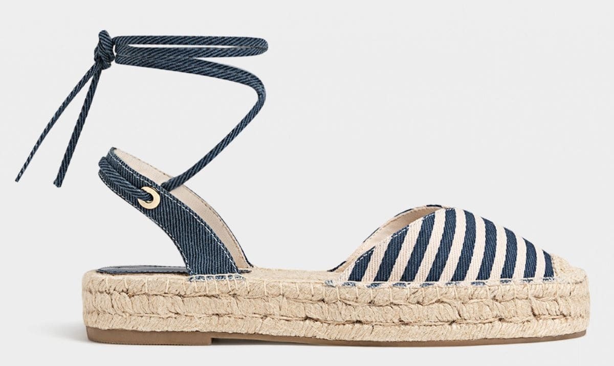 Alpargatas atadas de rayas