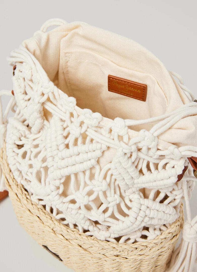 El bolso tote en algodón y mimbre de Pepe Jeans