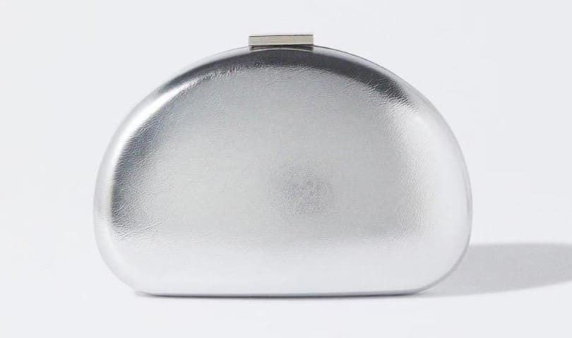 Bolso de fiesta estilo Clutch convertible a bandolera ovalado