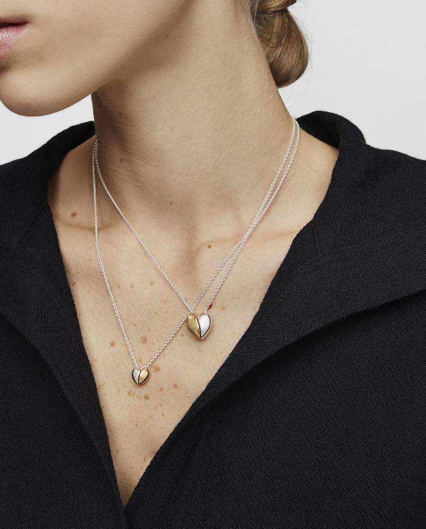 Collar corto doble corazón pequeño bicolor My Other Half de Tous
