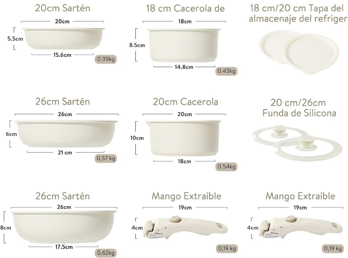 CAROTE Juego de utensilios de cocina antiadherentes de Amazon