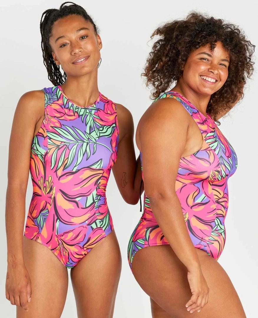 OLAIAN Bañador Carla Longi Mujer Violeta de Decathlon