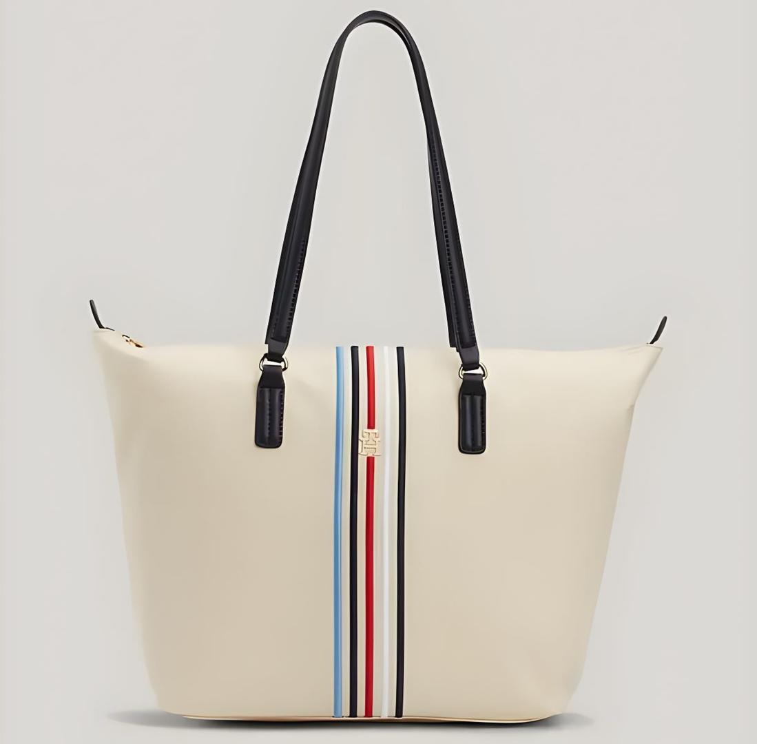 Bolso tote con monograma TH