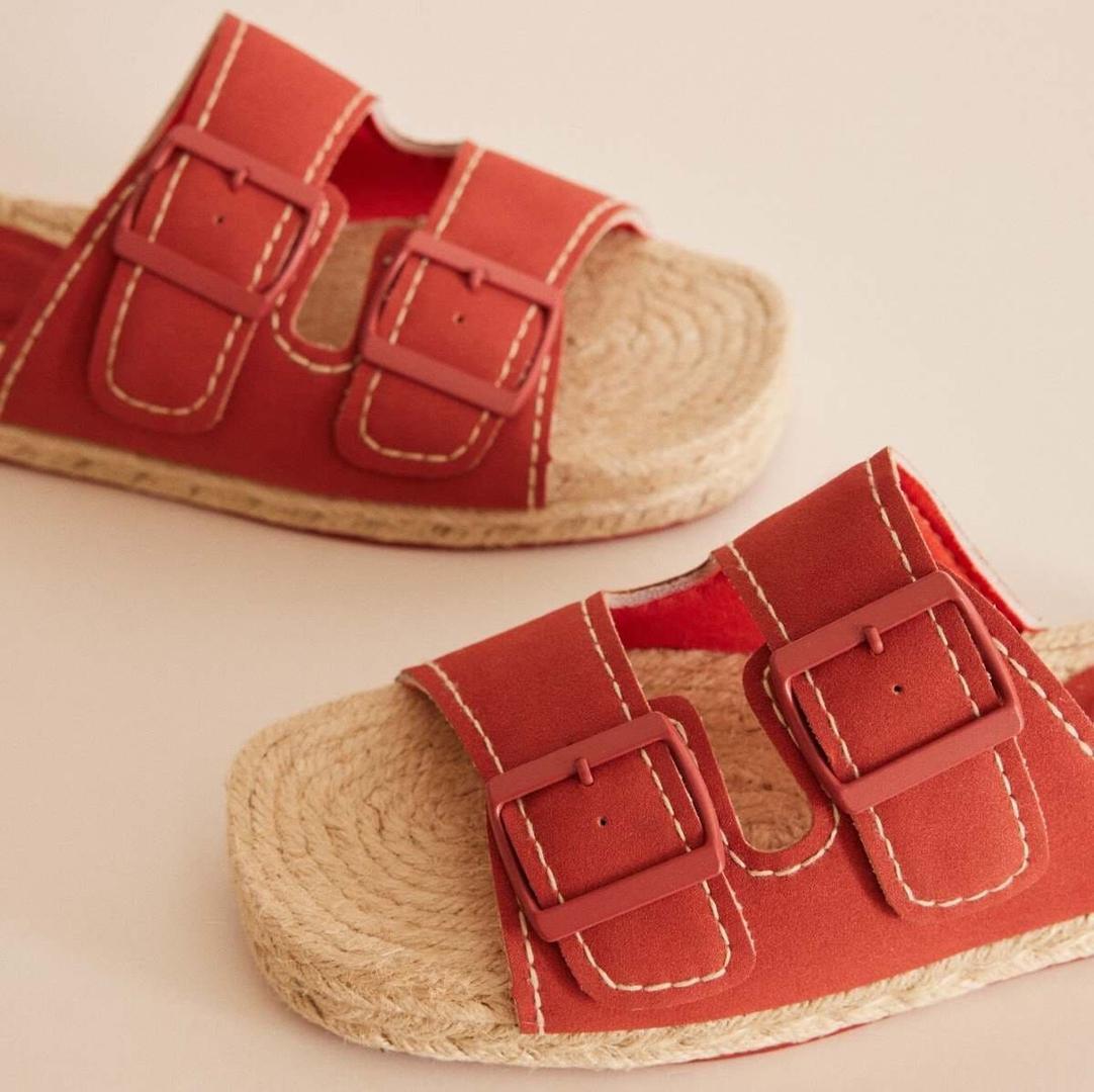 Sandalias yute naranja hebillas de Women'secret