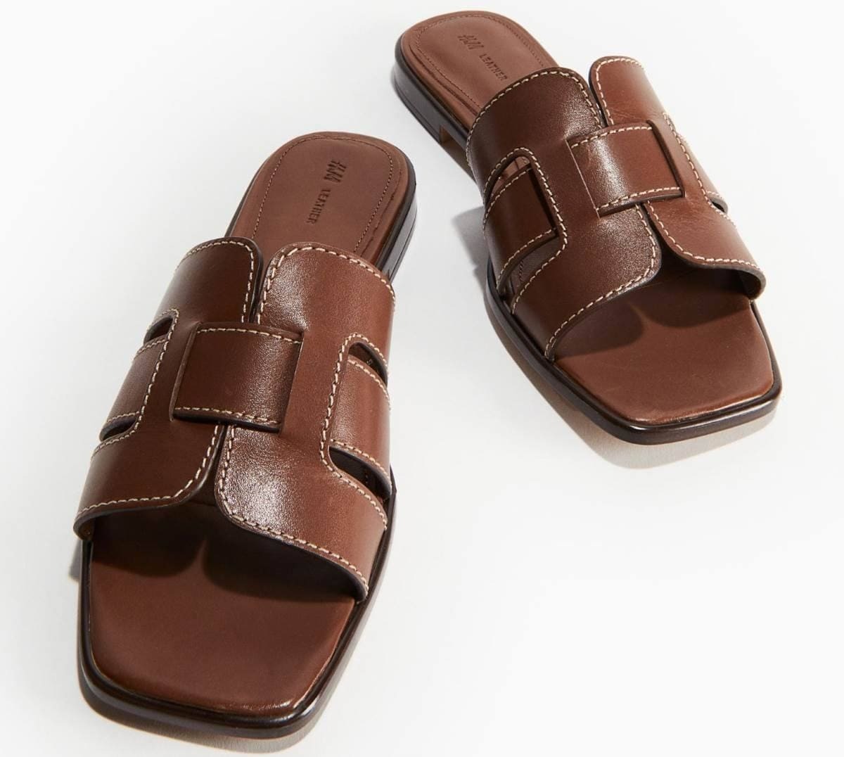 Sandalias abiertas de piel de H&M